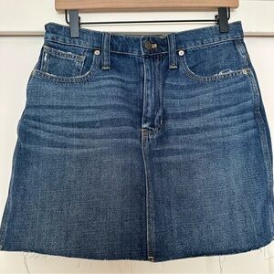 Madewell Raw Hem‎ Denim Mini Skirt